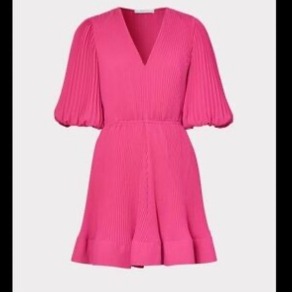 Milly Pink Pleated Dress Size 4 - Picture 2 of 9
